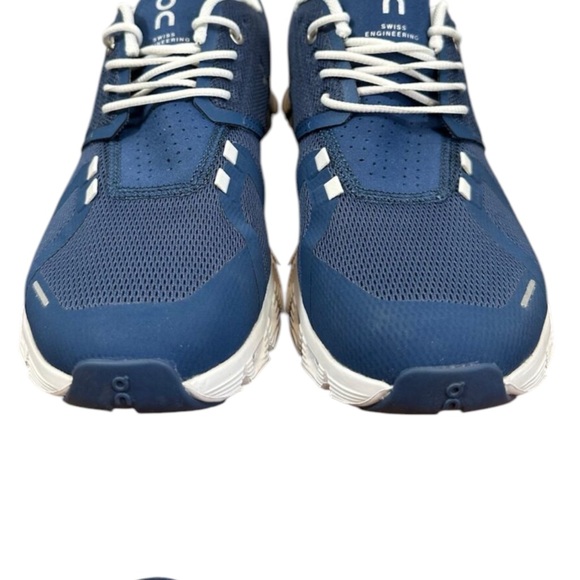 On Running Cloud 5 running shoes denim blue and white Women’s size 9 - Picture 3 of 8